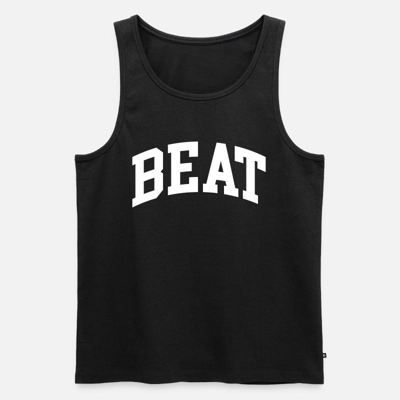 Beat - Männer Premium Bio Tank Top - Schwarz