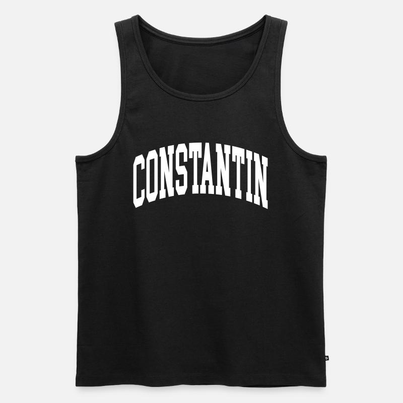 Constantin - Männer Premium Bio Tank Top - Schwarz