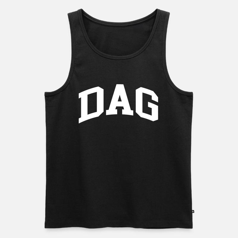 Dag - Männer Premium Bio Tank Top - Schwarz
