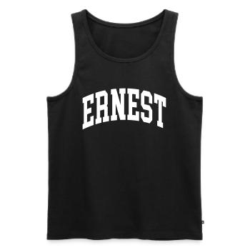 Ernest - Männer Premium Bio Tank Top - Schwarz - Vorne - AI Model Male 178 light (178cm)