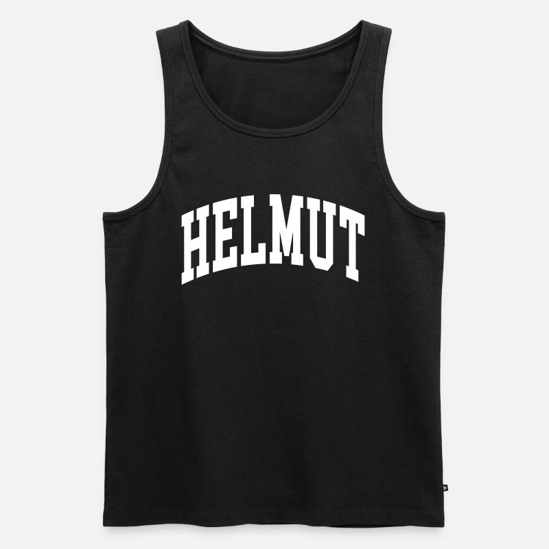 Helmut - Männer Premium Bio Tank Top - Schwarz