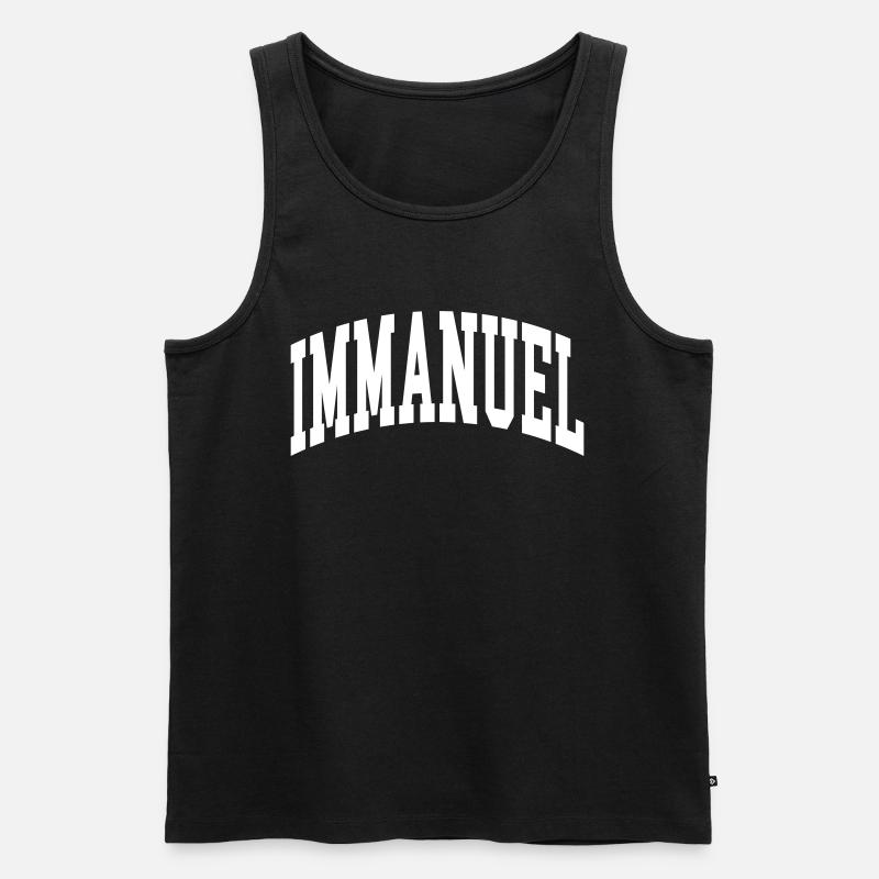 Immanuel - Männer Premium Bio Tank Top - Schwarz