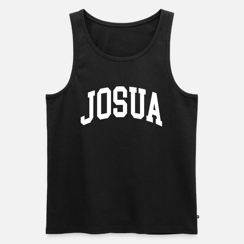 Josua - Männer Premium Bio Tank Top - Schwarz