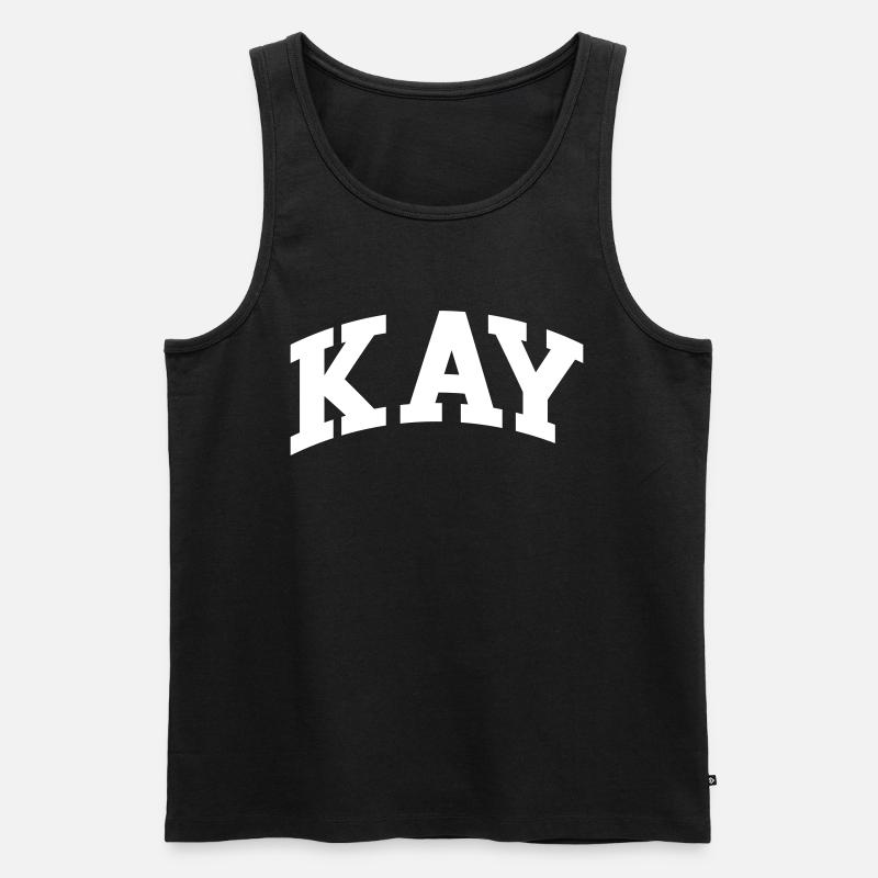 Kay - Männer Premium Bio Tank Top - Schwarz