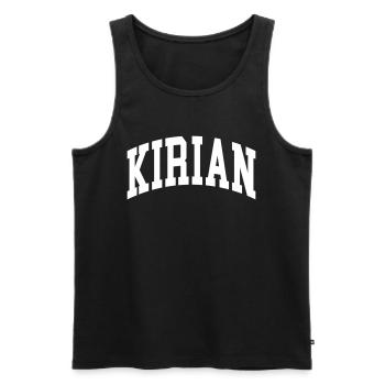 Kirian (en anglais seulement) - Débardeur bio Premium Homme - noir - Devant - Michal (187cm)