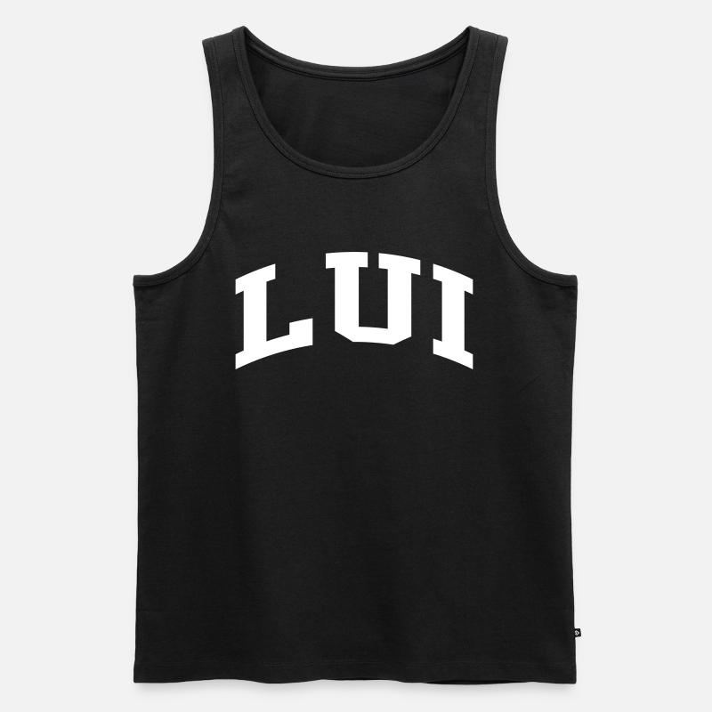 Lui - Männer Premium Bio Tank Top - Schwarz