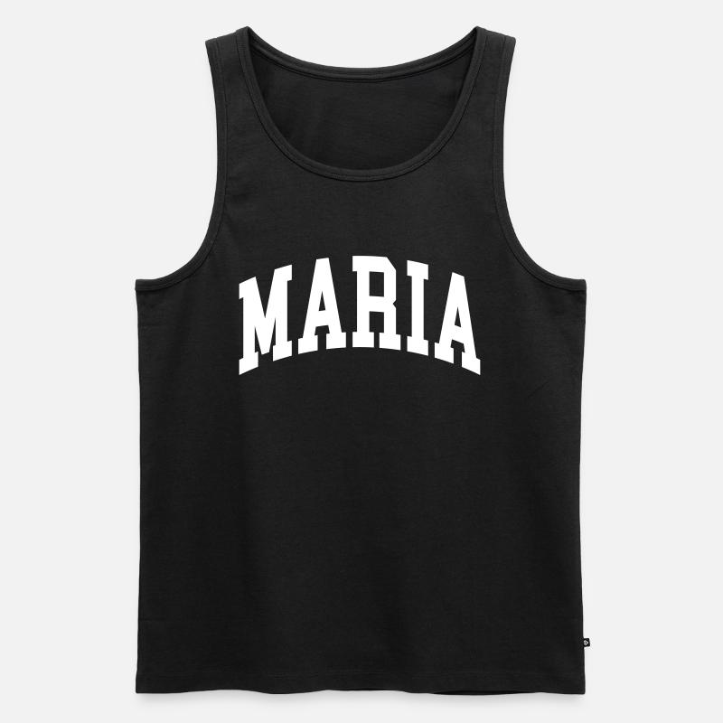 Maria - Men's Premium Organic Tank Top - black