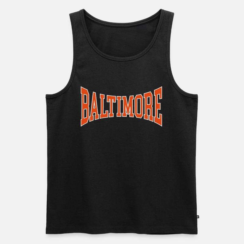 Baltimore - Männer Premium Bio Tank Top - Schwarz