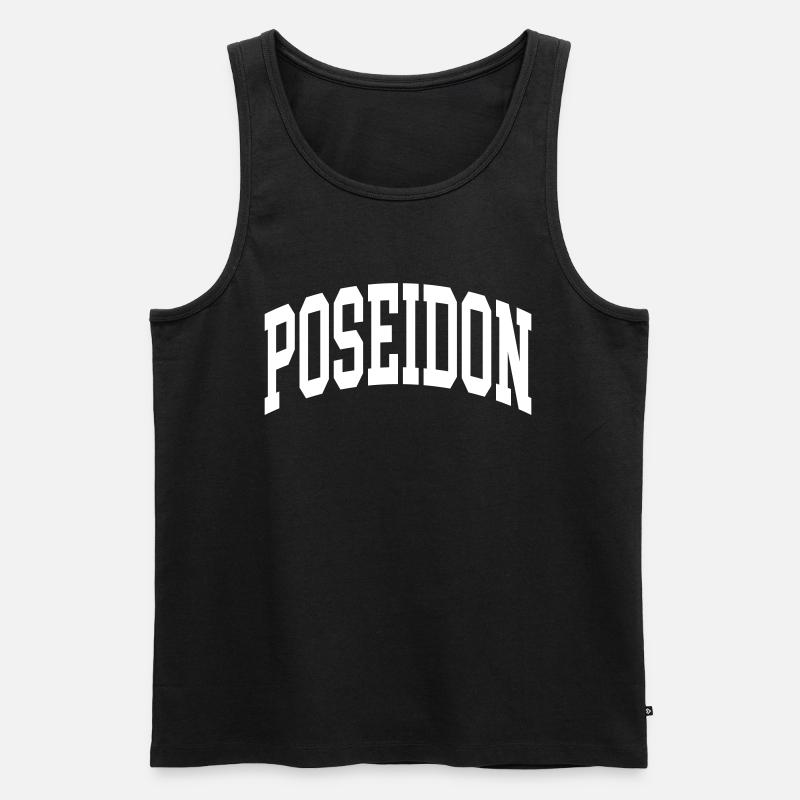 Poseidon - Männer Premium Bio Tank Top - Schwarz