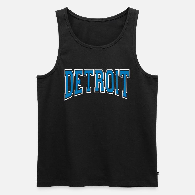 Detroit - Männer Premium Bio Tank Top - Schwarz