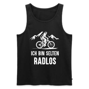 Rare Wheelless Bicycle Mountain Bike Road Bike - Men's Premium Organic Tank Top - black - Front - AI Model Male 178 light (178cm)