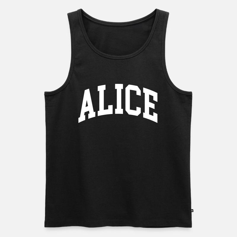 Alice - Männer Premium Bio Tank Top - Schwarz