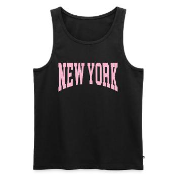 New York - Débardeur bio Premium Homme - noir - Devant - Michal (187cm)