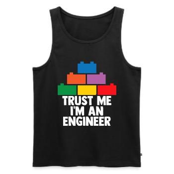 Brick Builder Toys Blocks Clamping Blocks Bricks - Men's Premium Organic Tank Top - black - Front - AI Model Male 178 light (178cm)