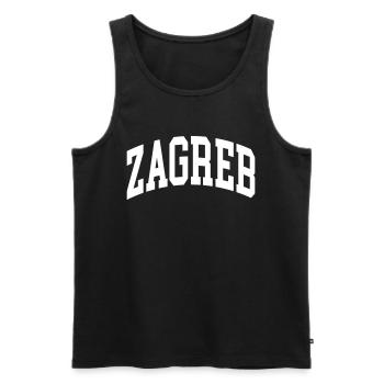 Zagreb - Débardeur bio Premium Homme - noir - Devant - Michal (187cm)