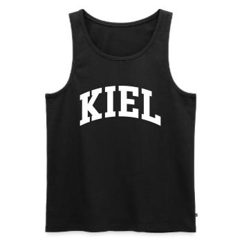 Kiel - Männer Premium Bio Tank Top - Schwarz - Vorne - Michal (187cm)