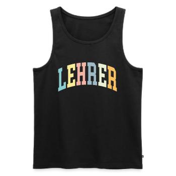 Lehrer - Männer Premium Bio Tank Top - Schwarz - Vorne - Michal (187cm)