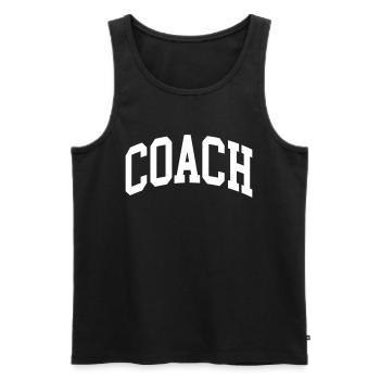 Coach - Männer Premium Bio Tank Top - Schwarz - Vorne - Michal (187cm)
