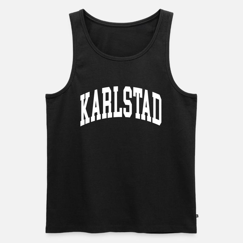 Karlstad - Männer Premium Bio Tank Top - Schwarz
