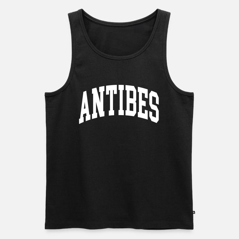 Antibes - Männer Premium Bio Tank Top - Schwarz
