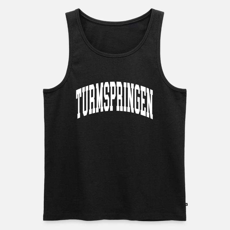 Turmspringen - Männer Premium Bio Tank Top - Schwarz