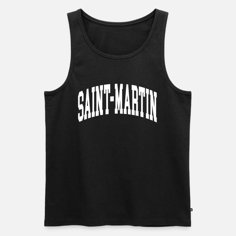 Saint-Martin - Männer Premium Bio Tank Top - Schwarz