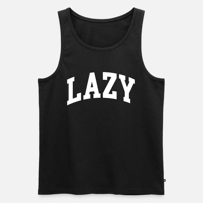 Lazy - Männer Premium Bio Tank Top - Schwarz