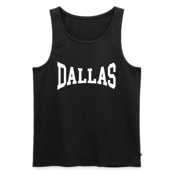 Dallas - Männer Premium Bio Tank Top - Schwarz - Vorne - Michal (187cm)