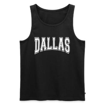 Dallas - Männer Premium Bio Tank Top - Schwarz - Vorne - Michal (187cm)