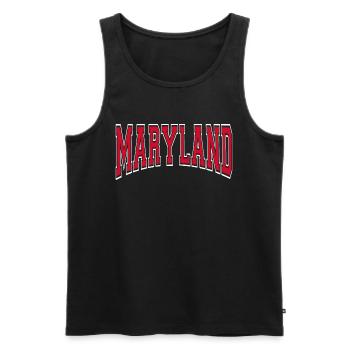 Maryland - Débardeur bio Premium Homme - noir - Devant - AI Model Male 178 light (178cm)