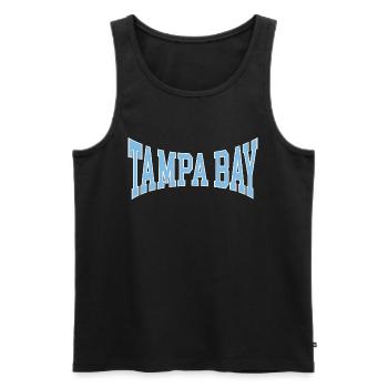 Baie de Tampa - Débardeur bio Premium Homme - noir - Devant - AI Model Male 178 light (178cm)