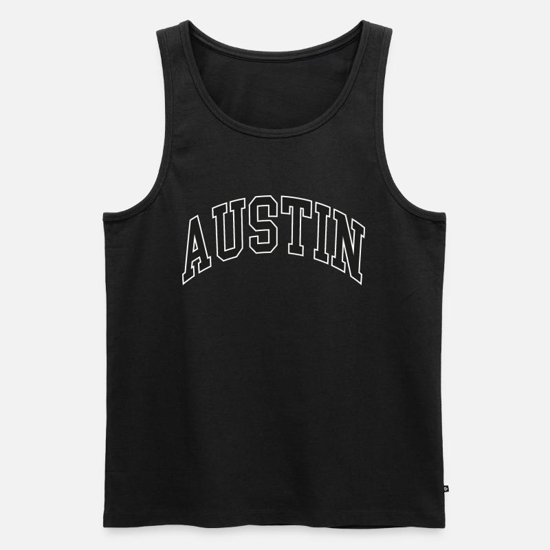 Austin - Männer Premium Bio Tank Top - Schwarz