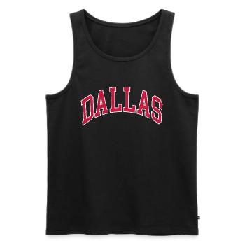 Dallas - Männer Premium Bio Tank Top - Schwarz - Vorne - Michal (187cm)
