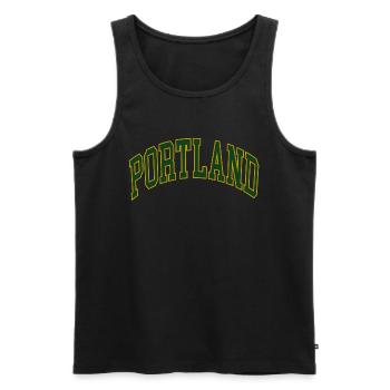 Portland - Débardeur bio Premium Homme - noir - Devant - Michal (187cm)