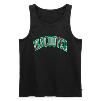 Vancouver - Men's Premium Organic Tank Top - black - Front - Michal (187cm)