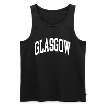 Glasgow - Männer Premium Bio Tank Top - Schwarz - Vorne - Michal (187cm)