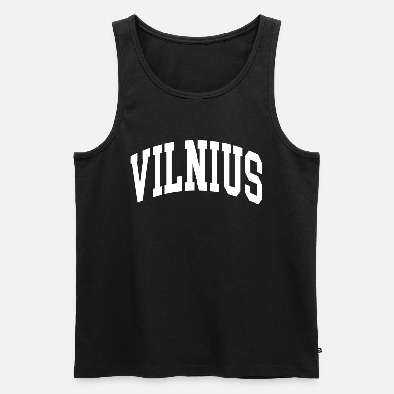 Vilnius - Männer Premium Bio Tank Top - Schwarz