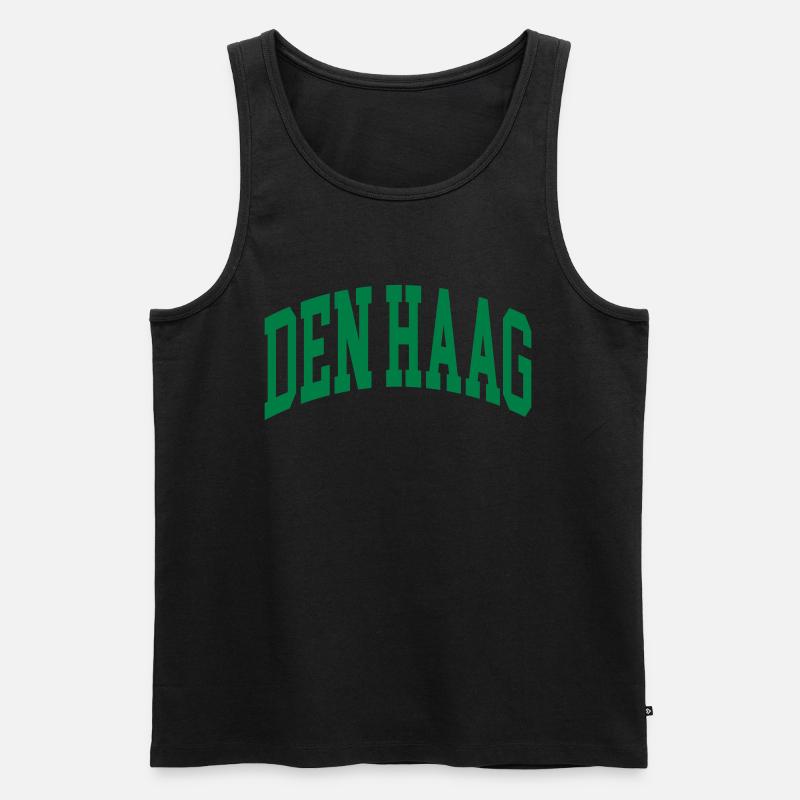 Den Haag - Männer Premium Bio Tank Top - Schwarz