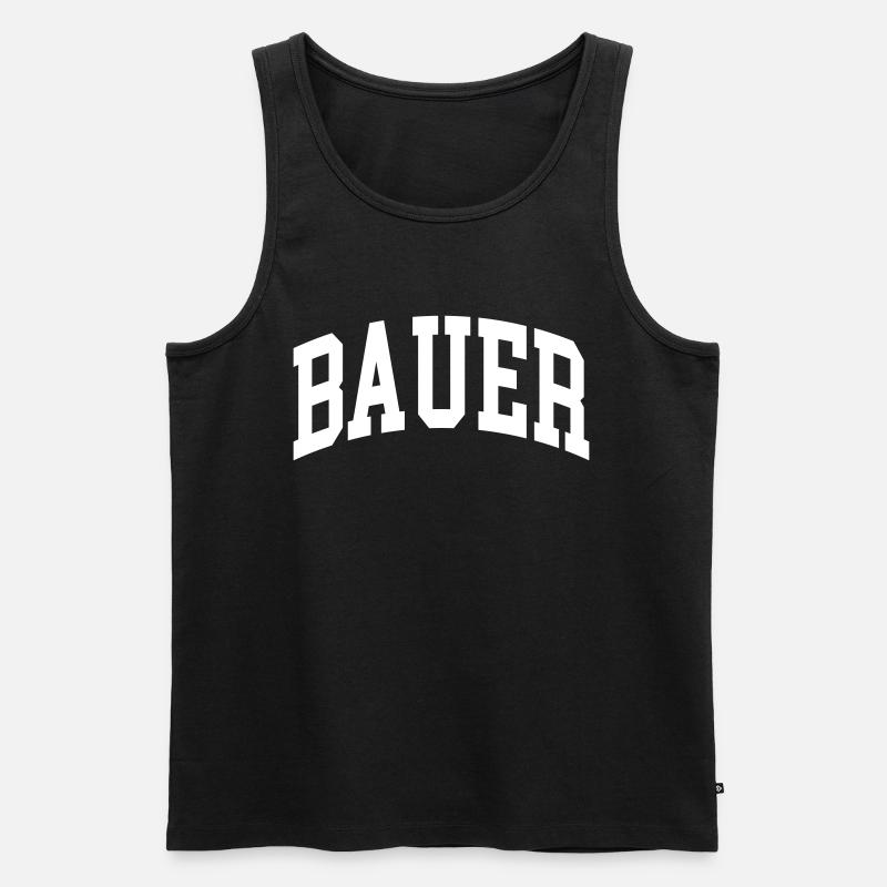 Bauer - Männer Premium Bio Tank Top - Schwarz
