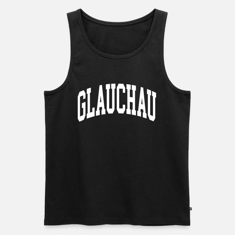 Glauchau - Männer Premium Bio Tank Top - Schwarz