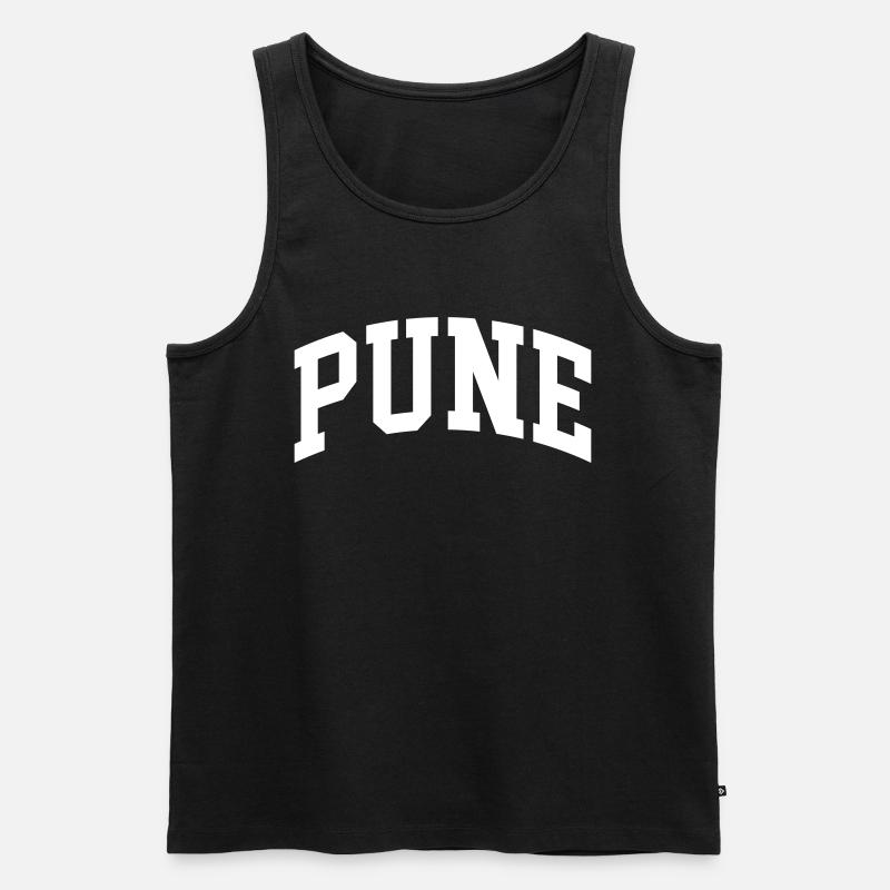 Pune - Männer Premium Bio Tank Top - Schwarz