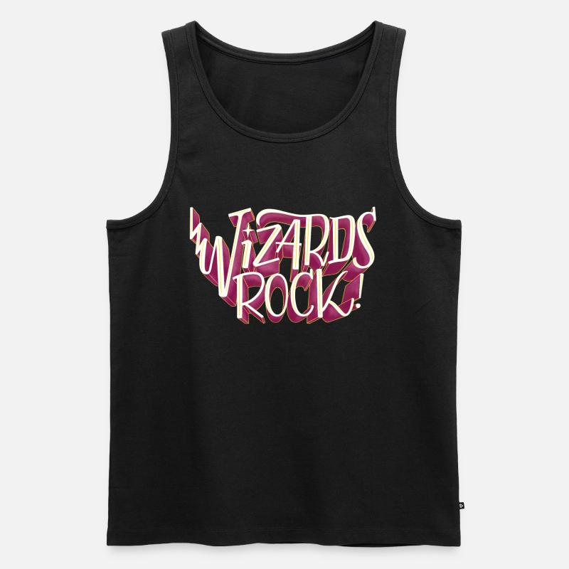 Wizards Rock - Männer Premium Bio Tank Top - Schwarz