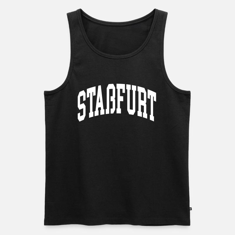Staßfurt - Männer Premium Bio Tank Top - Schwarz