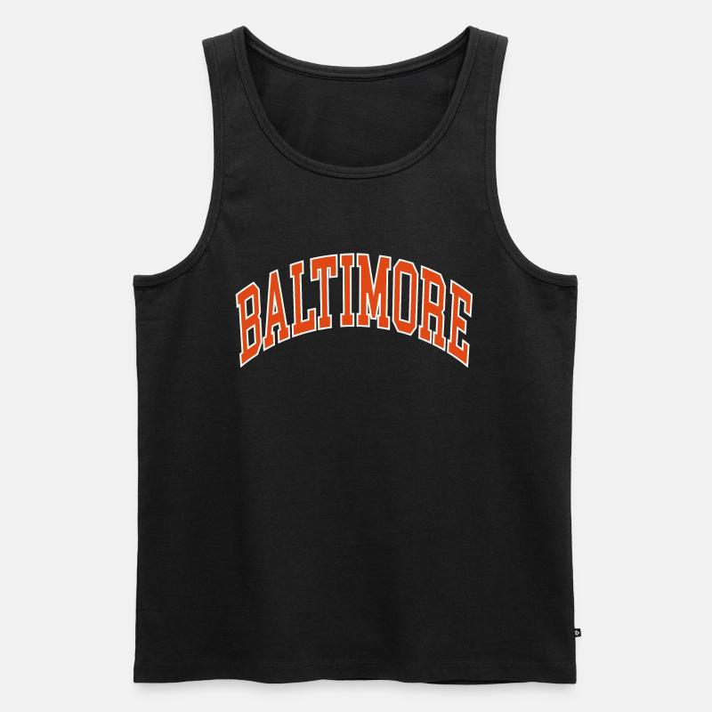 Baltimore - Männer Premium Bio Tank Top - Schwarz