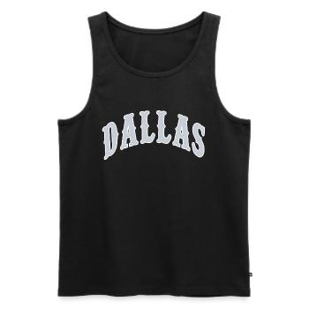 Dallas - Männer Premium Bio Tank Top - Schwarz - Vorne - Michal (187cm)