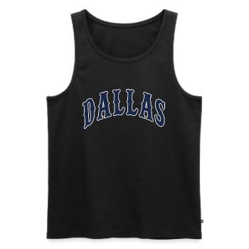 Dallas - Männer Premium Bio Tank Top - Schwarz - Vorne - Michal (187cm)