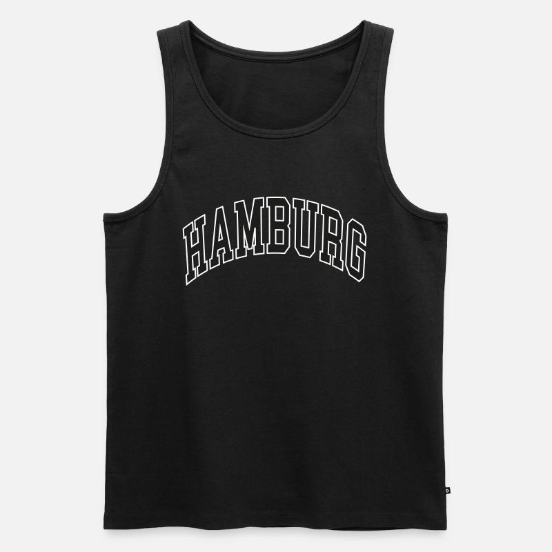 Hamburg - Männer Premium Bio Tank Top - Schwarz