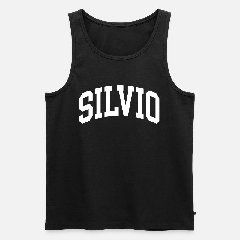 Silvio - Männer Premium Bio Tank Top - Schwarz