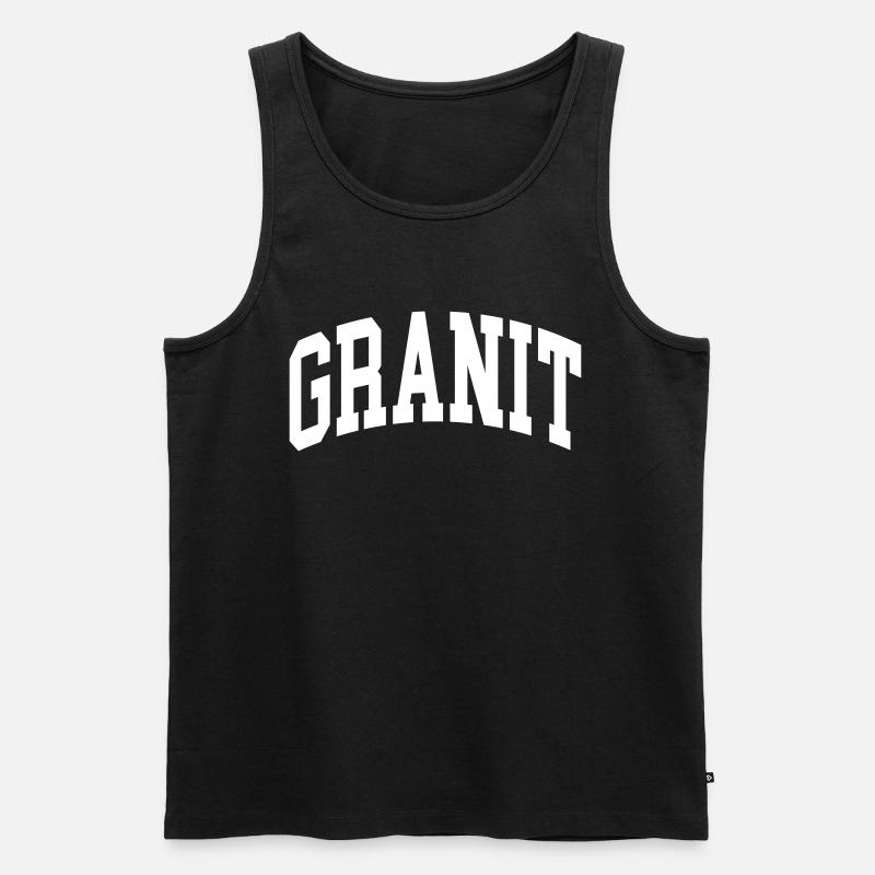 Granit - Männer Premium Bio Tank Top - Schwarz