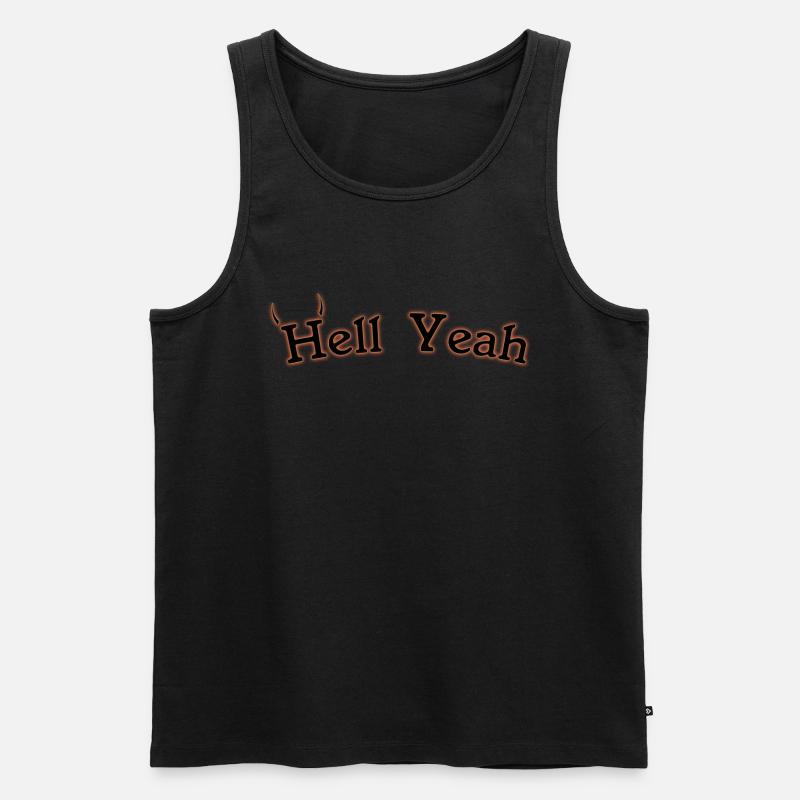 Hell Yeah - Männer Premium Bio Tank Top - Schwarz